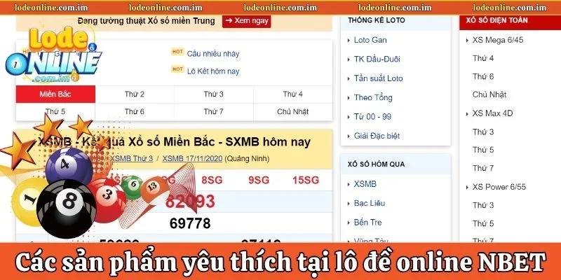 Các sản phẩm hot tại lô đề online NBET